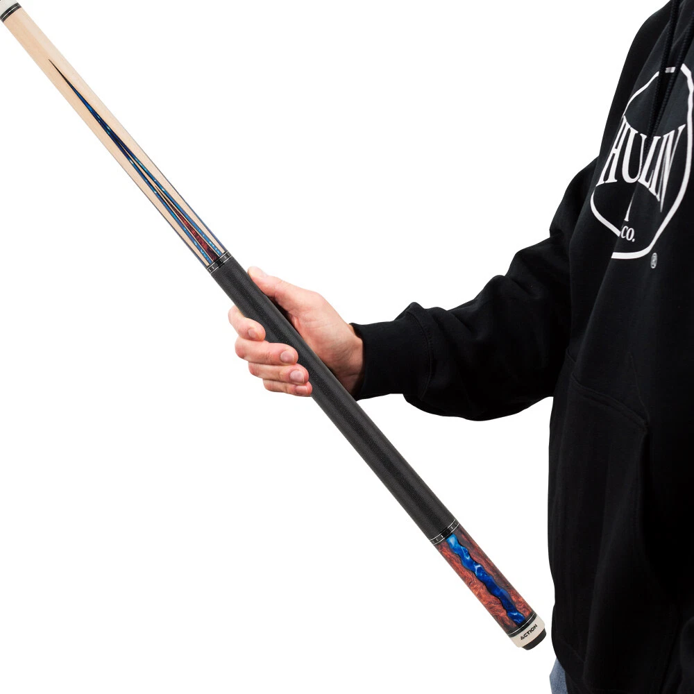 Action ACT152 Fractal Series Cue – Walnut Burl & Blue Epoxy - Image 5