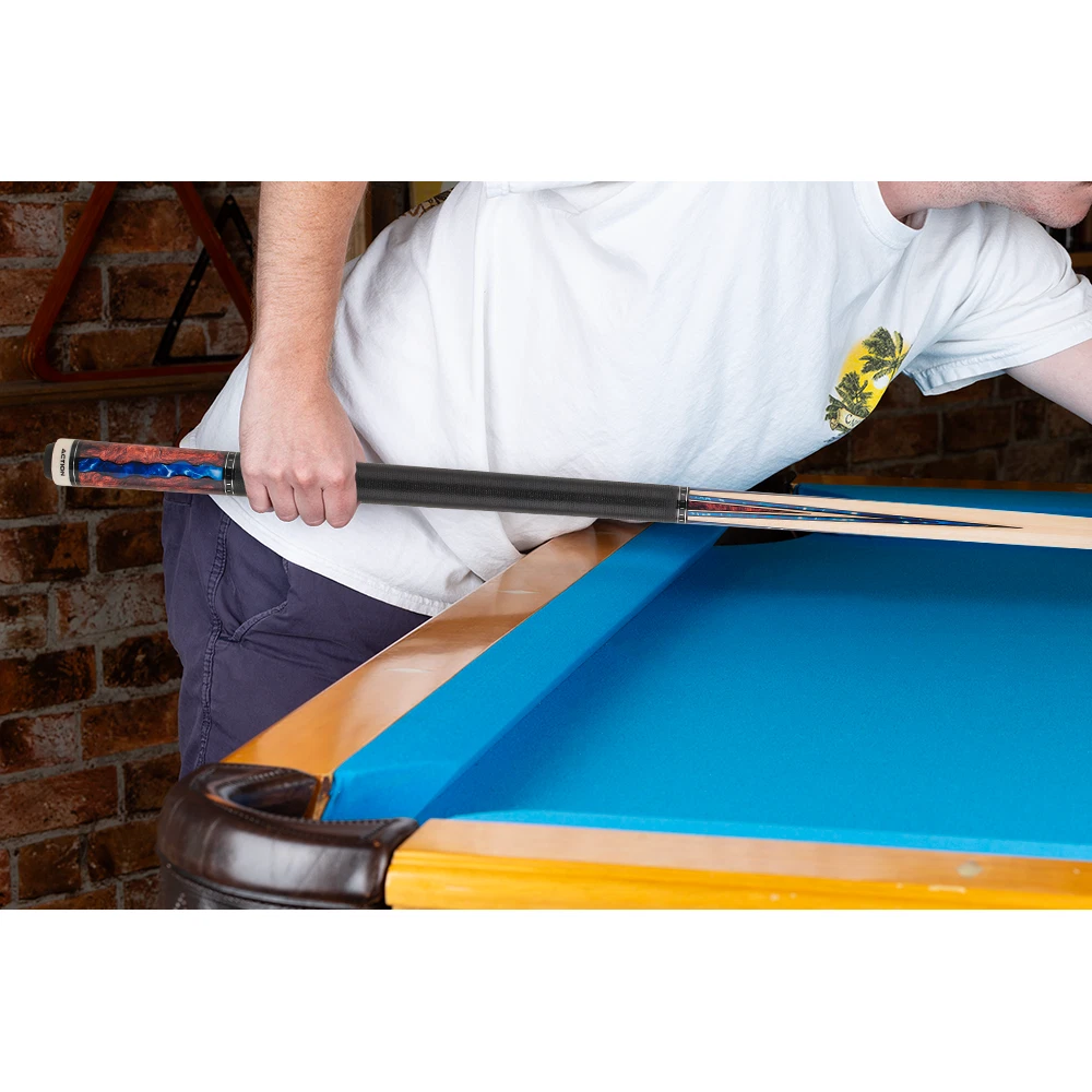 Action ACT152 Fractal Series Cue – Walnut Burl & Blue Epoxy - Image 7