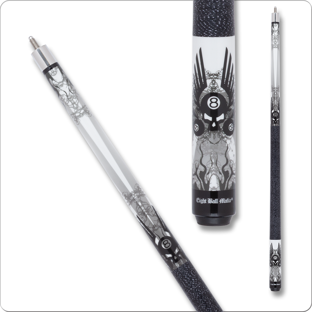 Eight Ball Mafia EBM01 Cue with skull & crossbones design