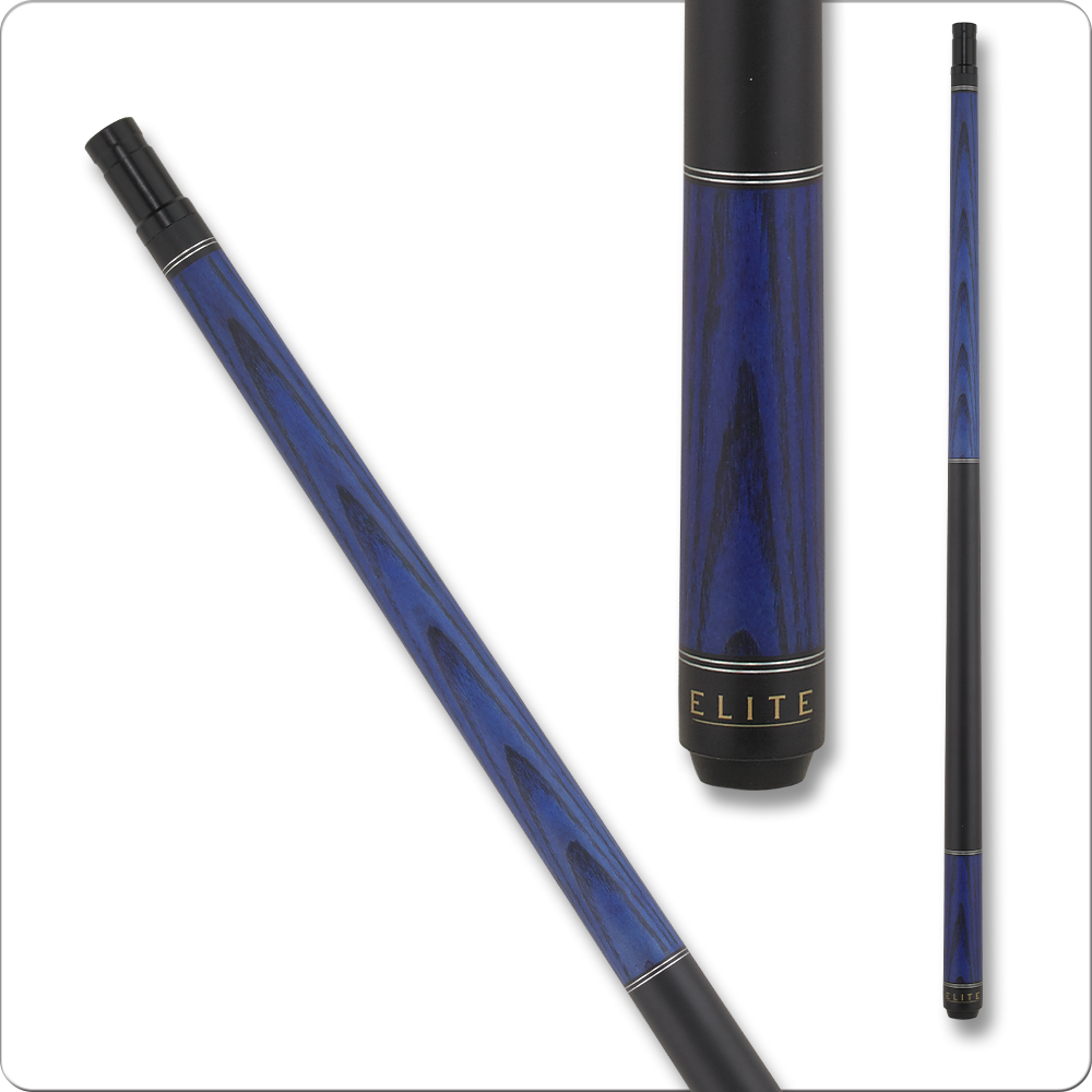 Elite EP42 pool cue blue stained matte finish