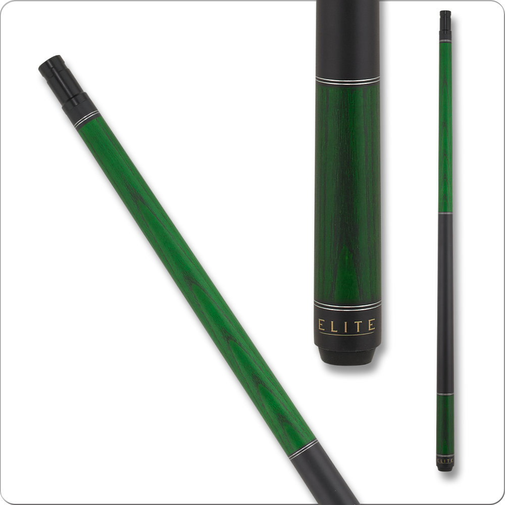 Elite EP43 pool cue green matte finish wrapless