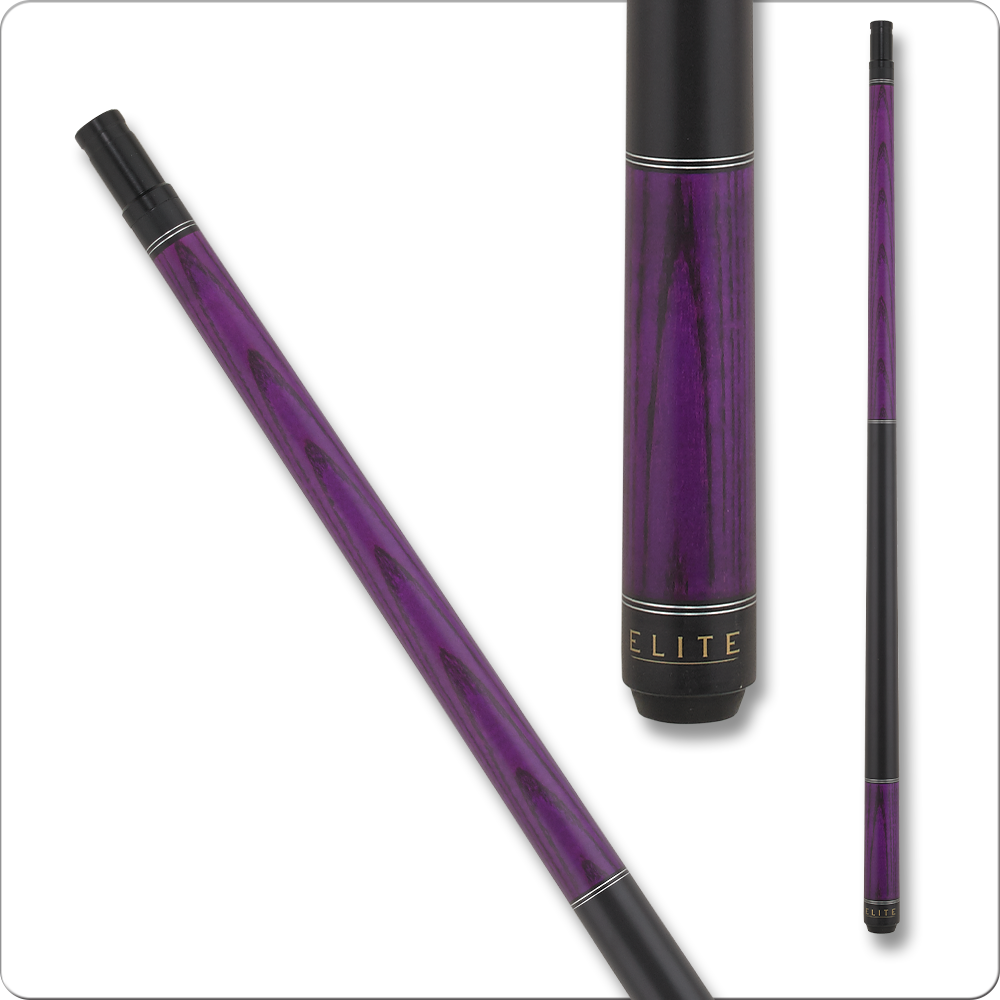 Elite EP45 Pool Cue purple stained with matte black design