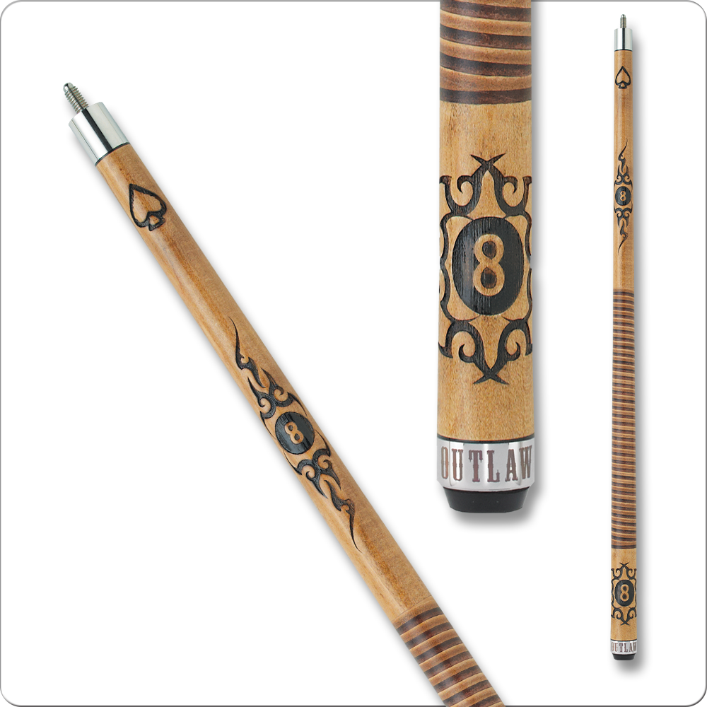 8-Ball & Tribal design Outlaw OL29 cue