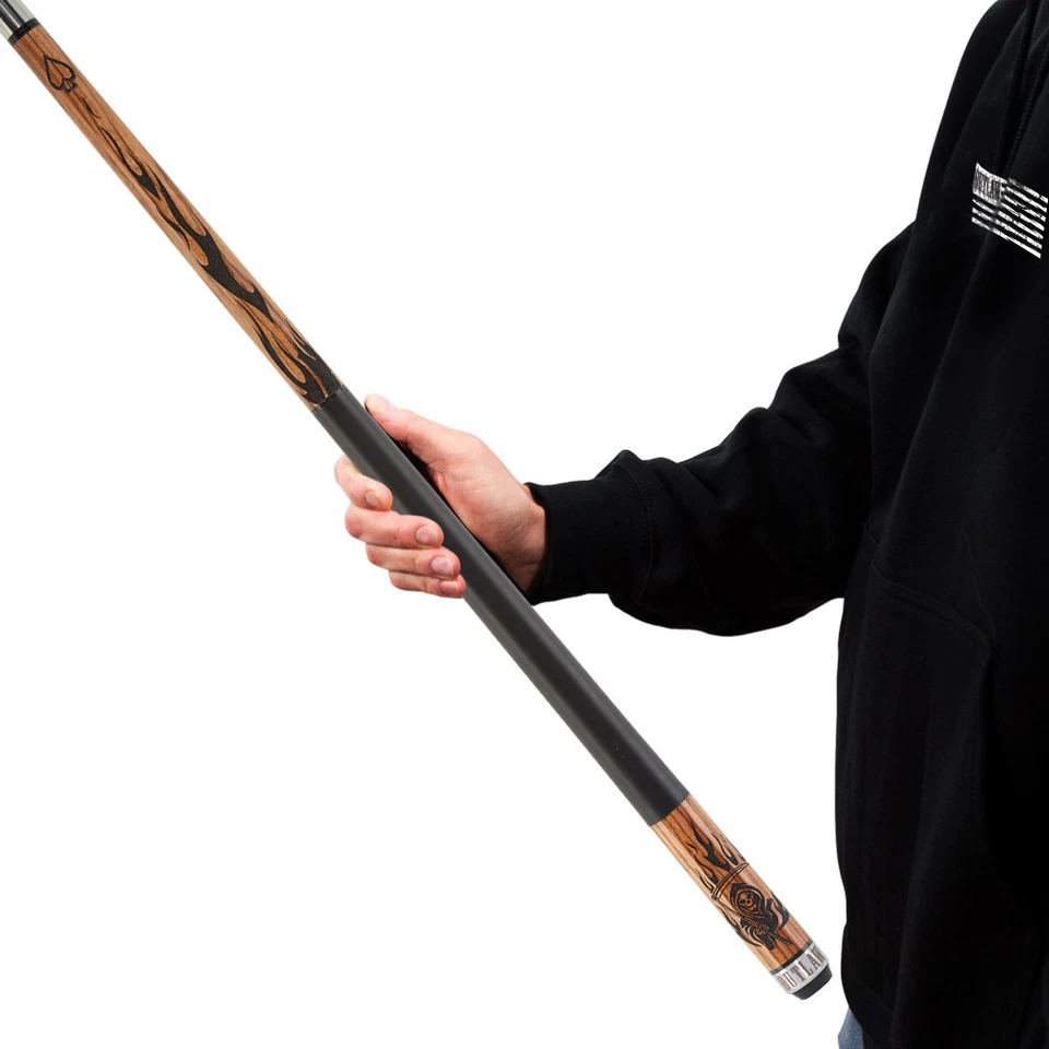 Outlaw OL50 Pool Cue Zebrawood Reaper Design - Image 4