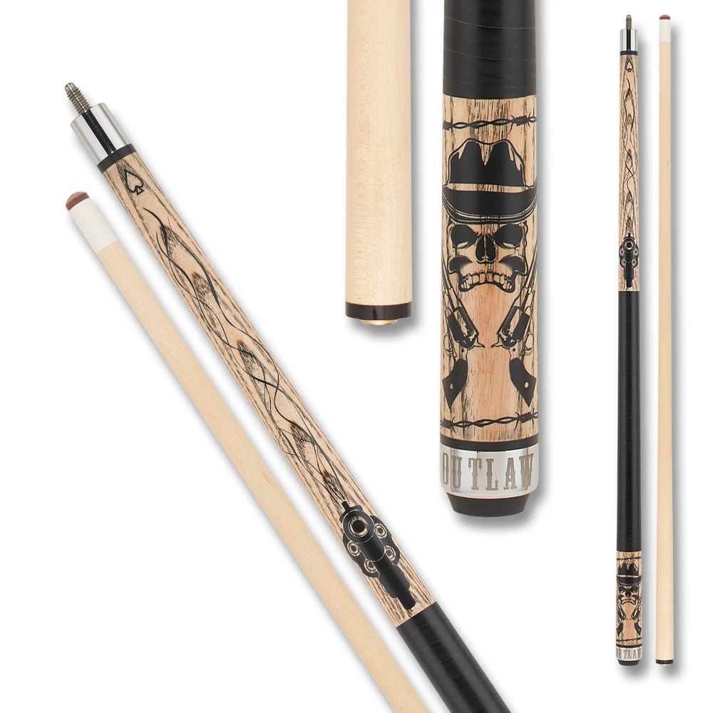 Outlaw OL52 Pool Cue Skull & Dagger Design - Image 2