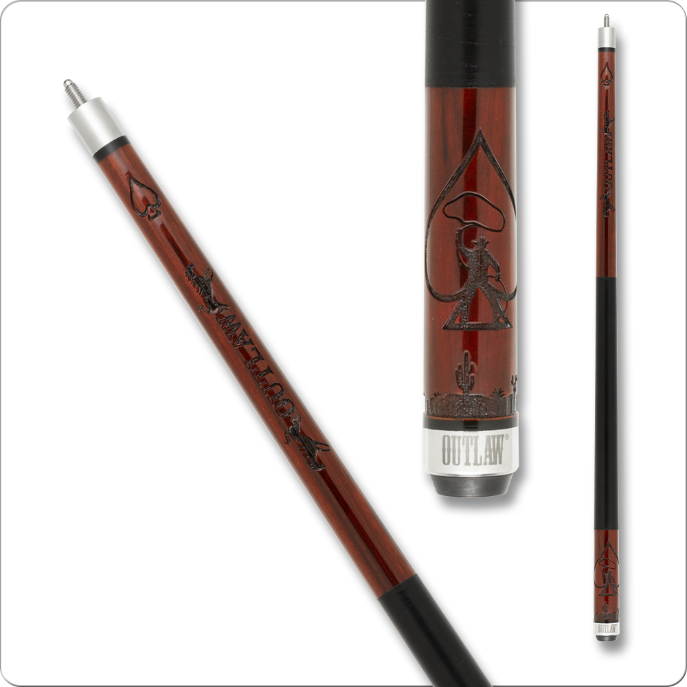 Outlaw OL55 cherry stained pool cue