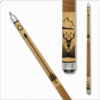 Outlaw OL57 cue brown stained maple with leather wrap