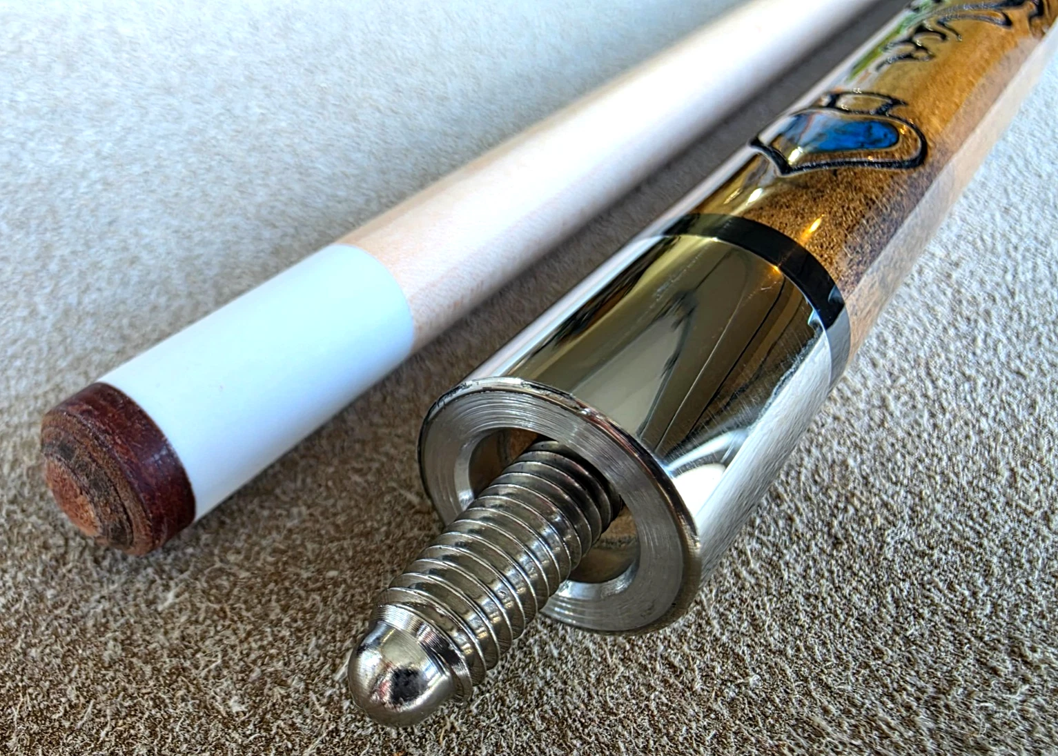 Outlaw OL33 Turquoise Wolf Pool Cue Leather Wrap Limited Edition - Image 11