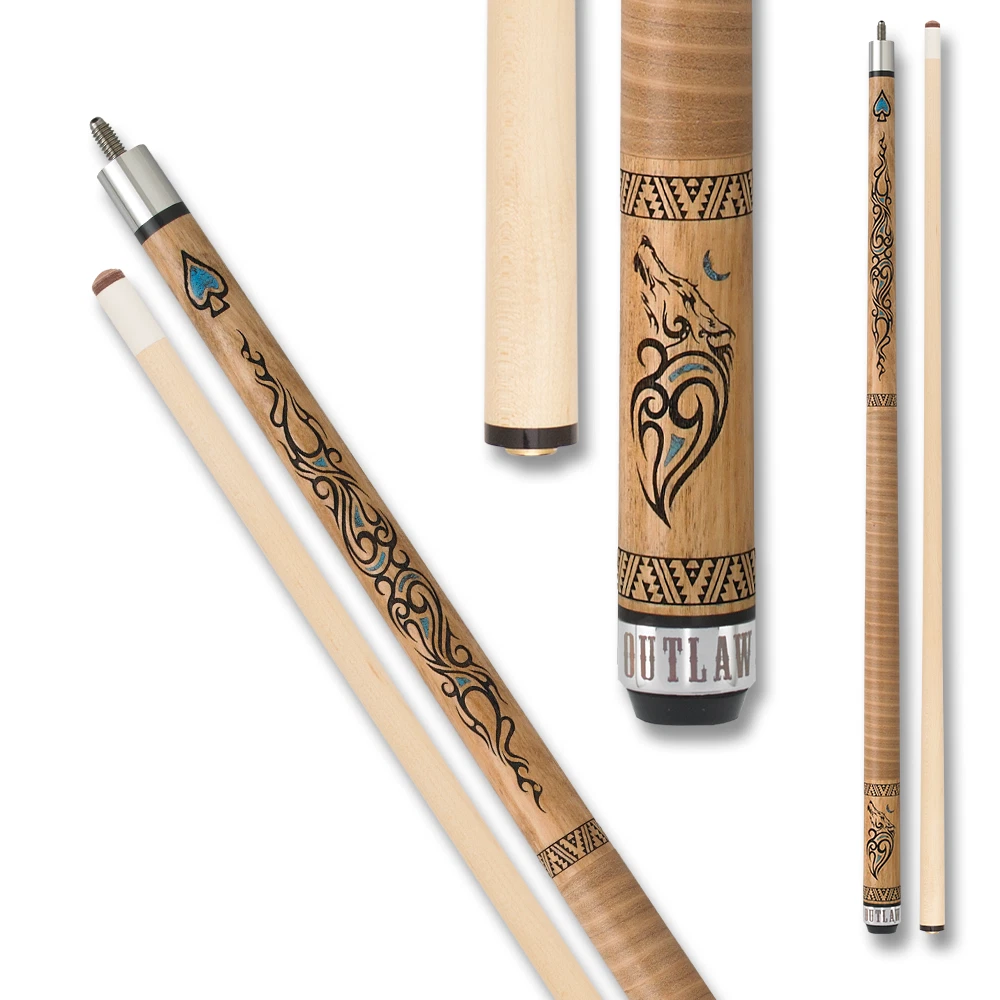Outlaw OL33 Turquoise Wolf Pool Cue Leather Wrap Limited Edition - Image 12