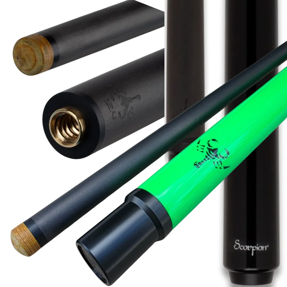 Scorpion SCO123 Neon Green Sneaky Pete Cue – Carbon Fiber Shaft