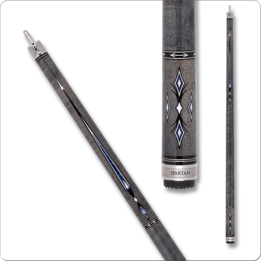Spartan SPR02 cue no wrap slate grey birdseye maple