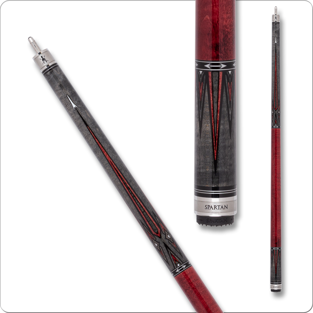Spartan SPR07 Cue Grey stained red floating points