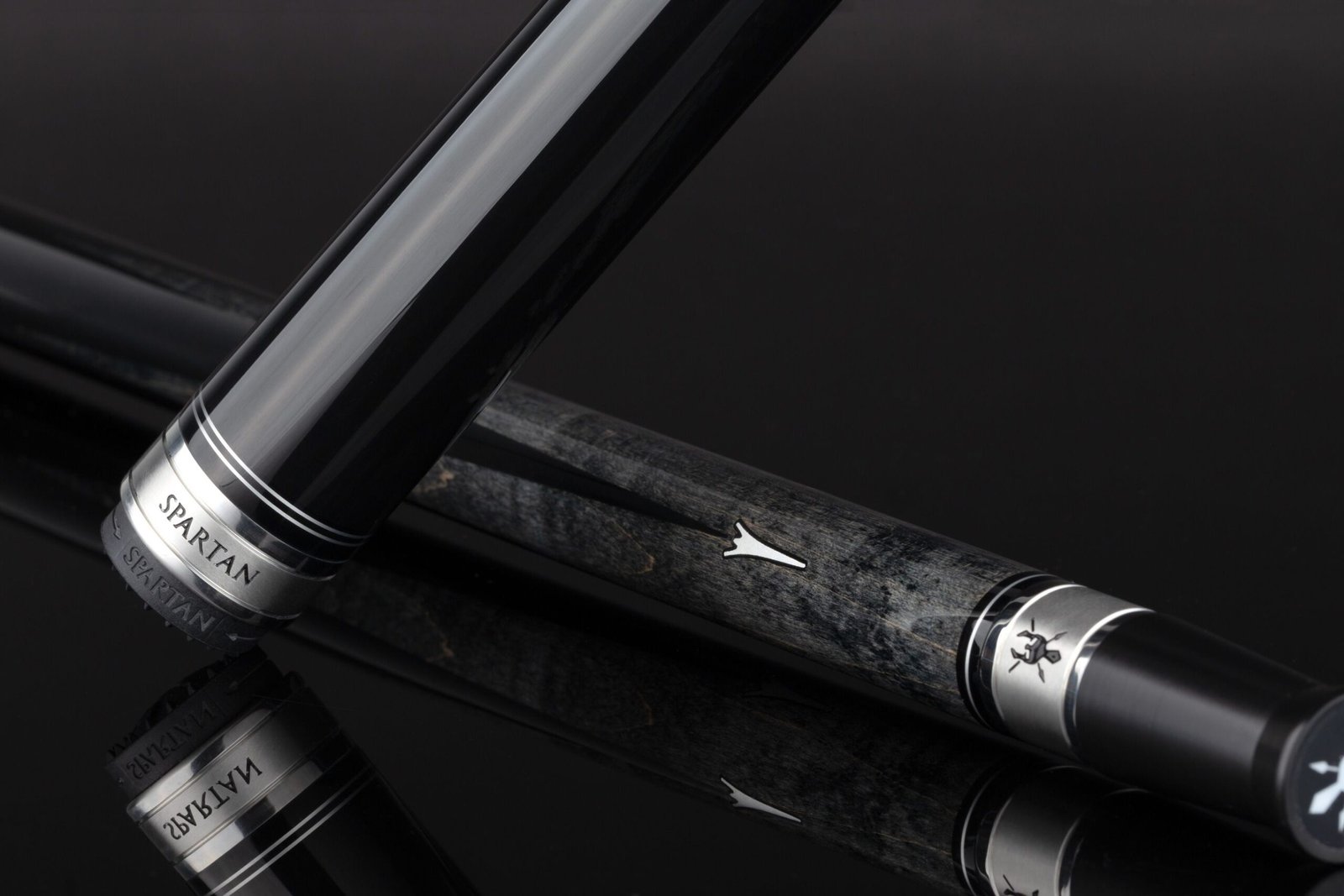 Spartan SPR06 Cue Butt Only – Grey Stain with Black Points (No Wrap) - Image 3