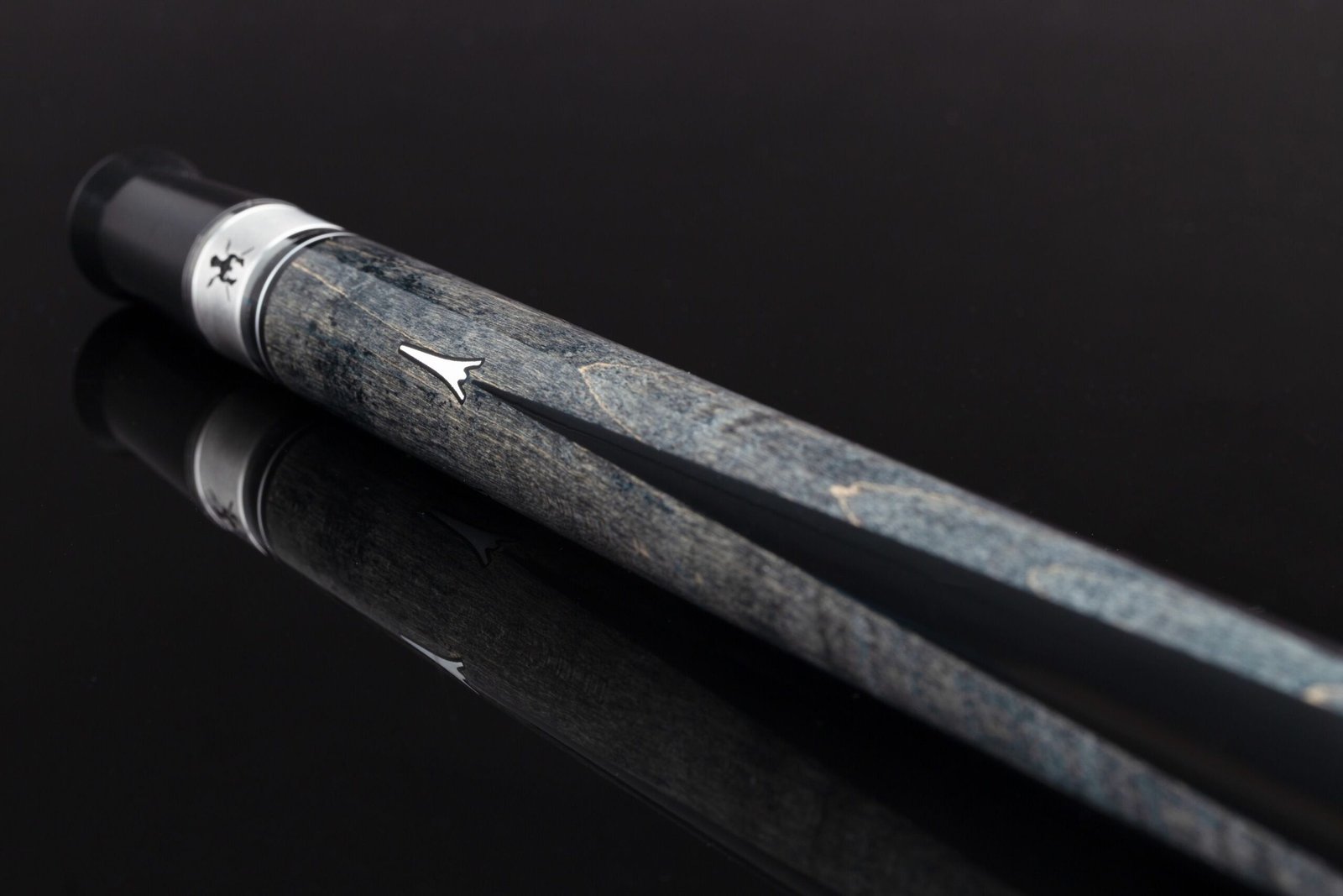 Spartan SPR06 Cue Butt Only – Grey Stain with Black Points (No Wrap) - Image 2