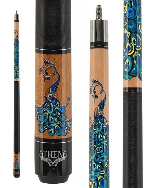 ATH47 Athena Cue – Peacock Design, Performance Pool Cue
