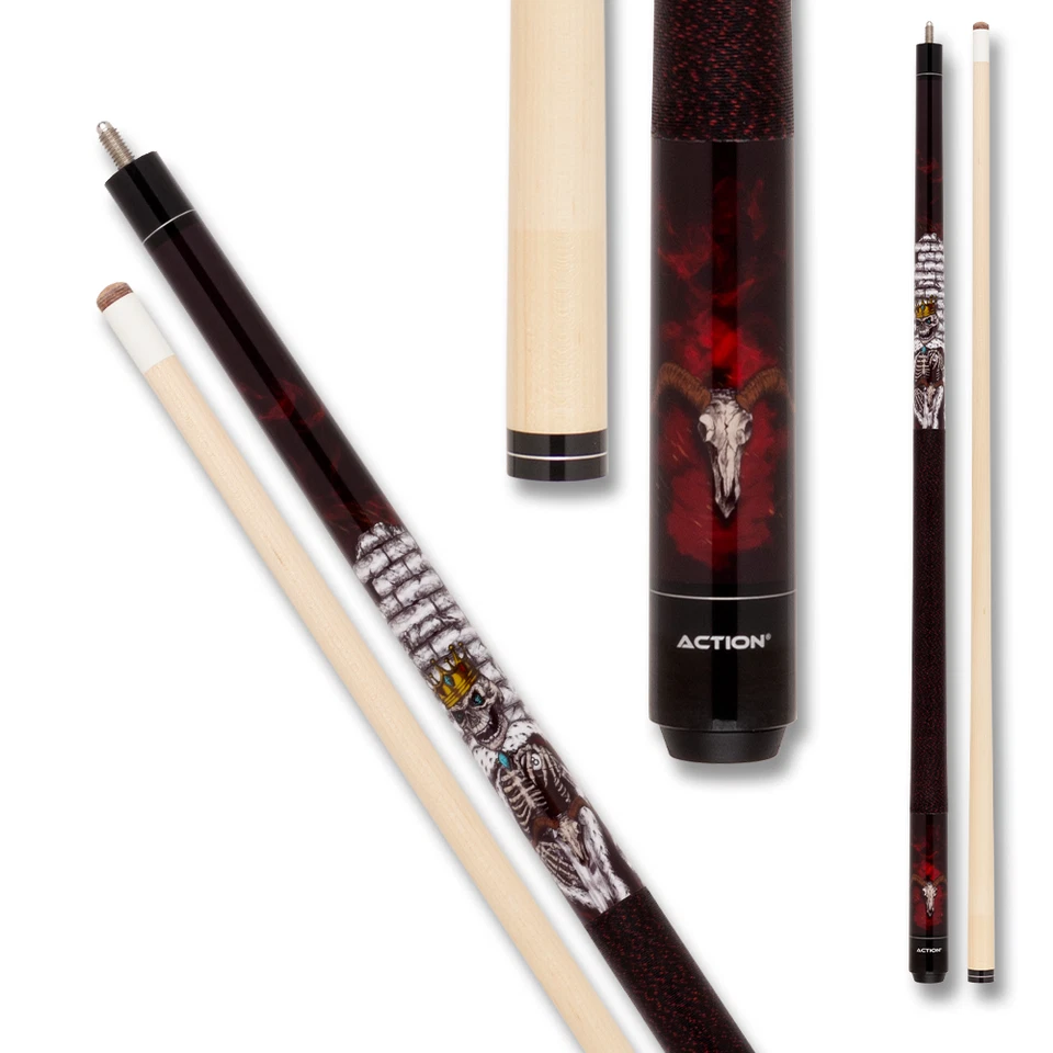Action Adventure ADV121 Skeleton King Cue – Skull & Red Smoke Design - Image 7