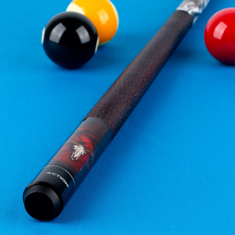 Action Adventure ADV121 Skeleton King Cue – Skull & Red Smoke Design - Image 9