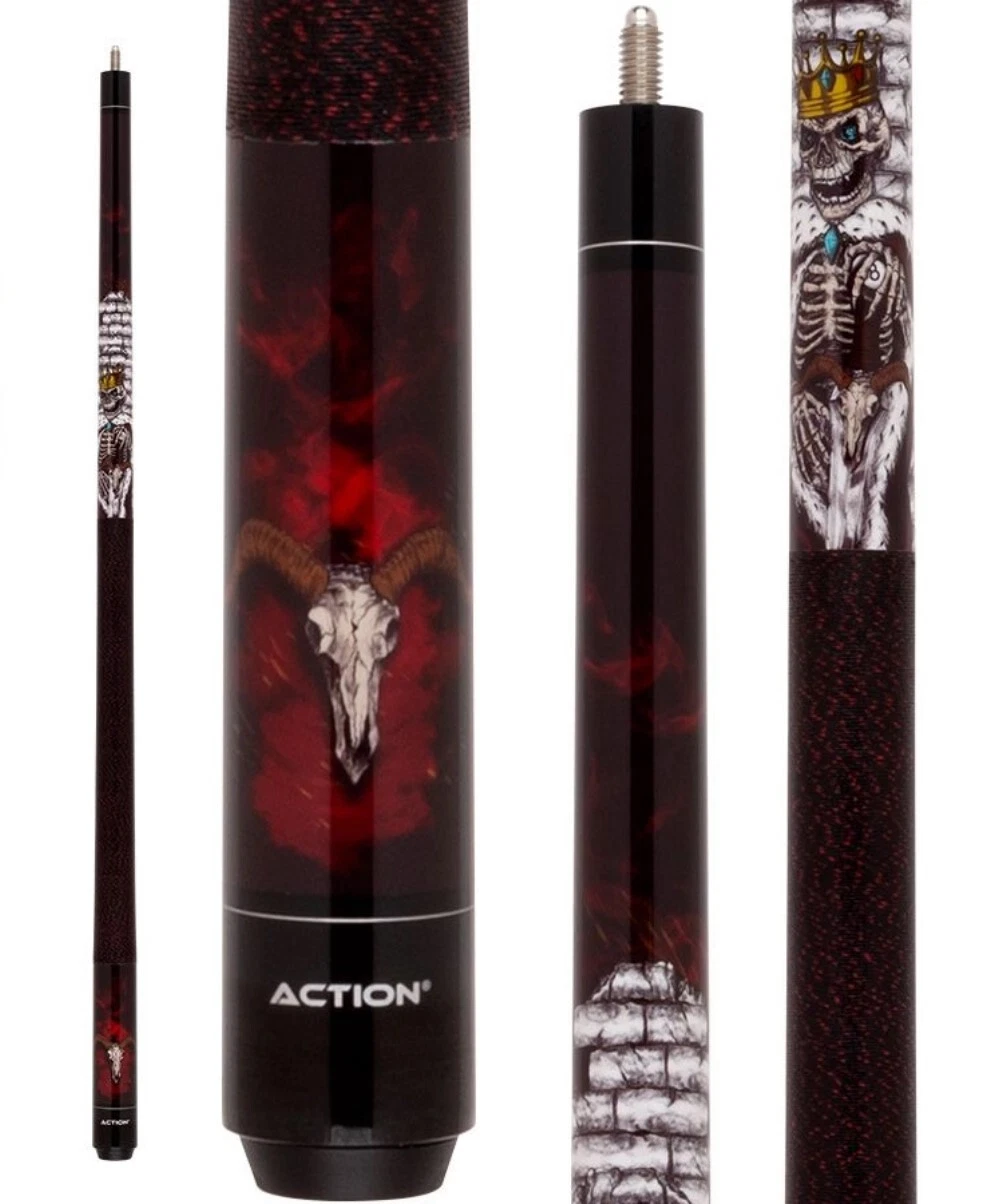 Action Adventure ADV121 Skeleton King Cue – Skull & Red Smoke Design - Image 10