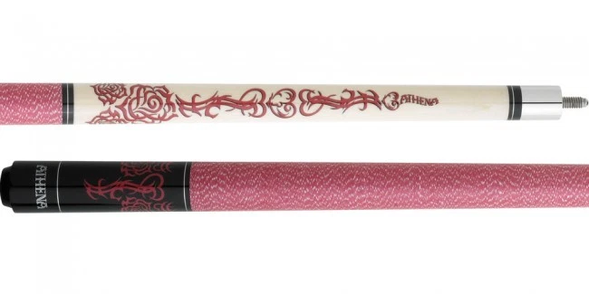 Athena ATH34 Pool Cue – Pink Tribal Flowers & Hearts - Image 4