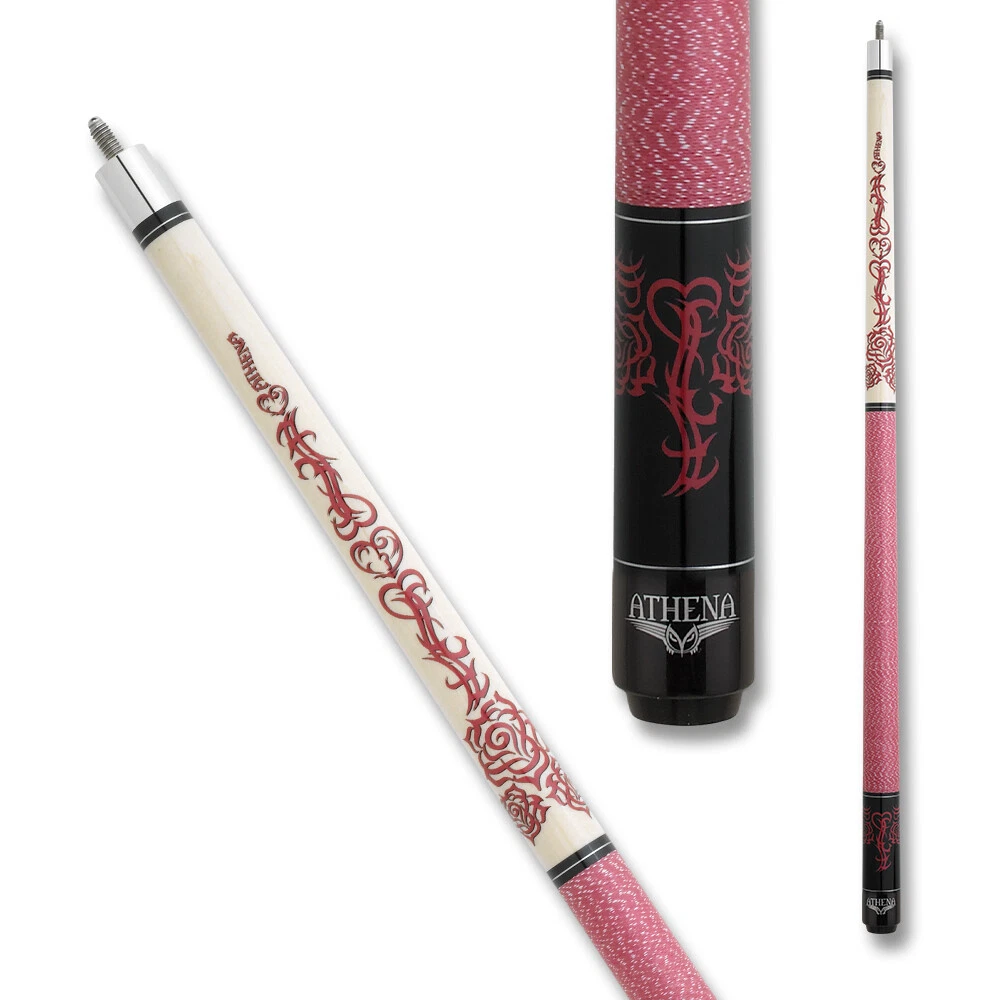 Athena ATH34 Pool Cue – Pink Tribal Flowers & Hearts - Image 6