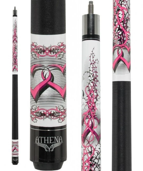 Athena ATH42 Pool Cue Stylish Pink Hearts Design