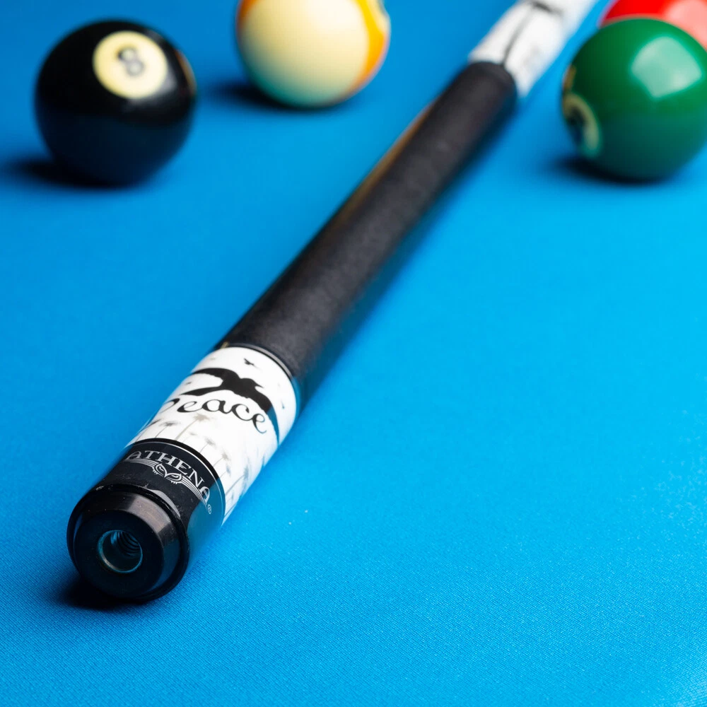 Athena ATH48 White Black Dandelion & Bird Graphics Design Pool Cue - Image 8