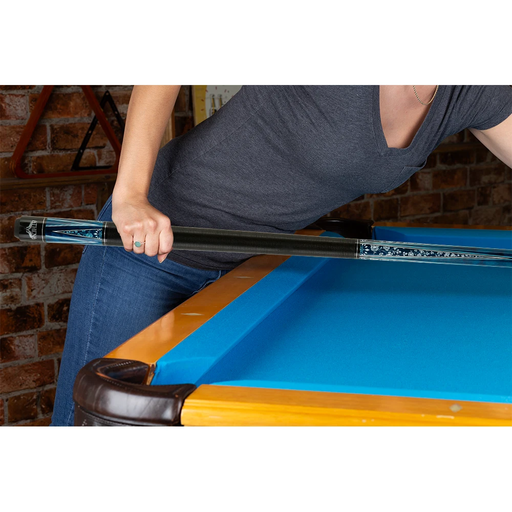 Athena ATH49 Pool Cue – 12.5 mm Tip & White Roses Design - Image 10