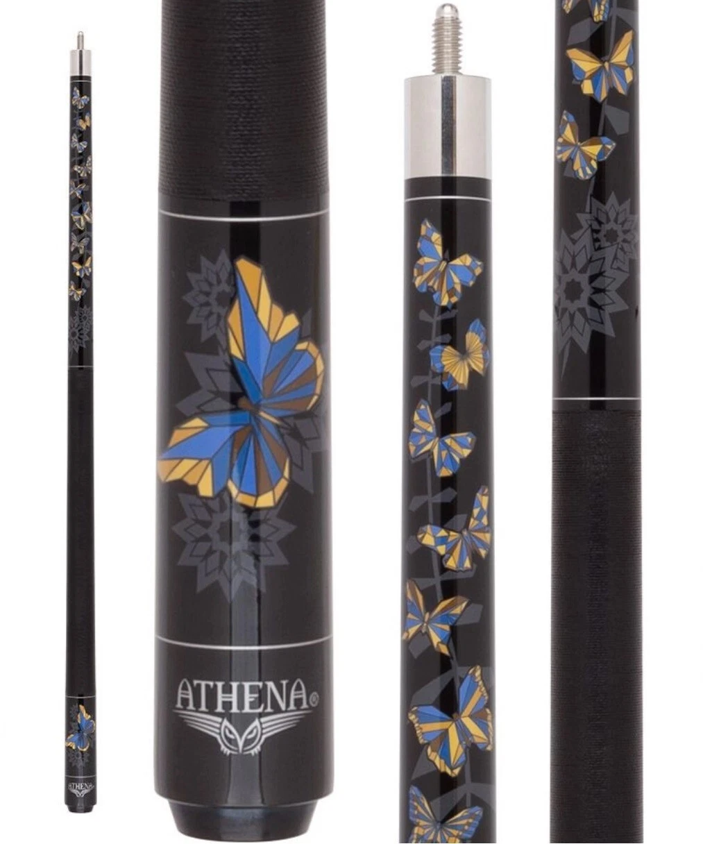 Athena ATH59 Pool Cue – Geometric Butterflies Design
