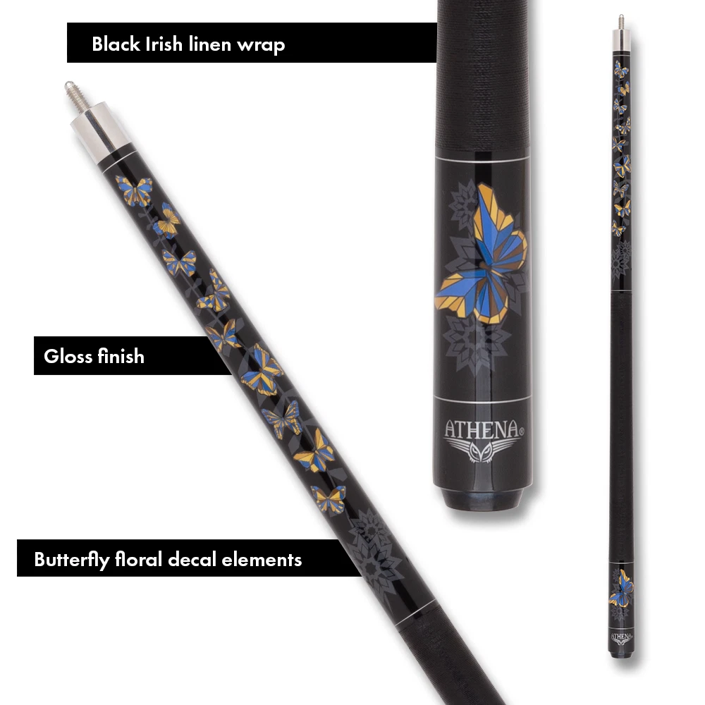Athena ATH59 Pool Cue – Geometric Butterflies Design - Image 8