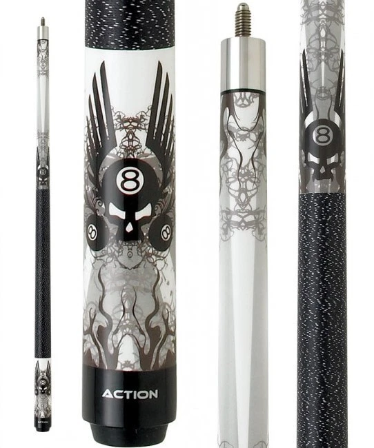 Eight Ball Mafia EBM01 Cue – 13 mm Tip, Skull & Crossbones Design