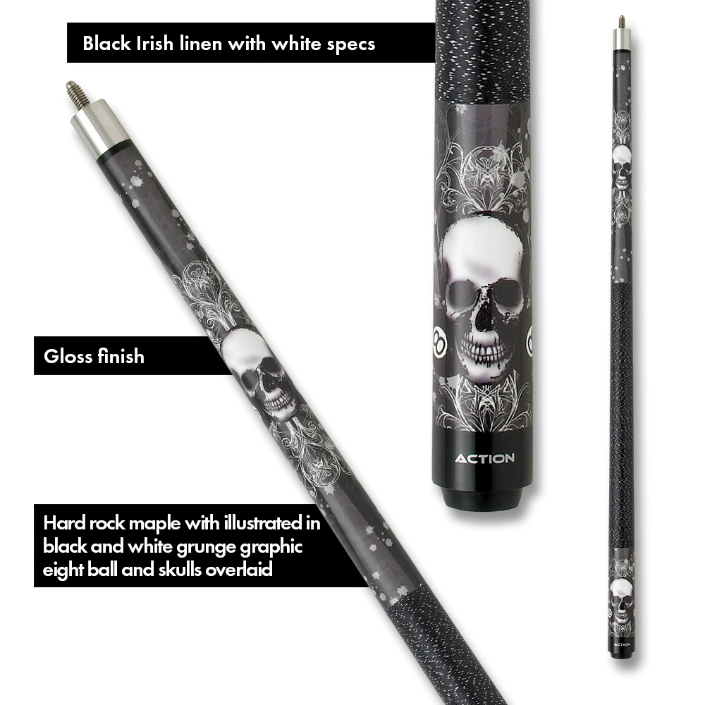 Eight Ball Mafia EBM02 Cue – 13 mm Tip, Skull & 8-Ball Design - Image 4