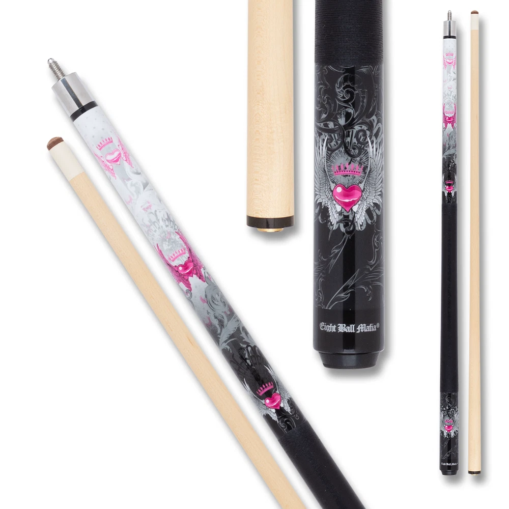 Eight Ball Mafia EBM11 Pool Cue – Heart & Wings Design - Image 7