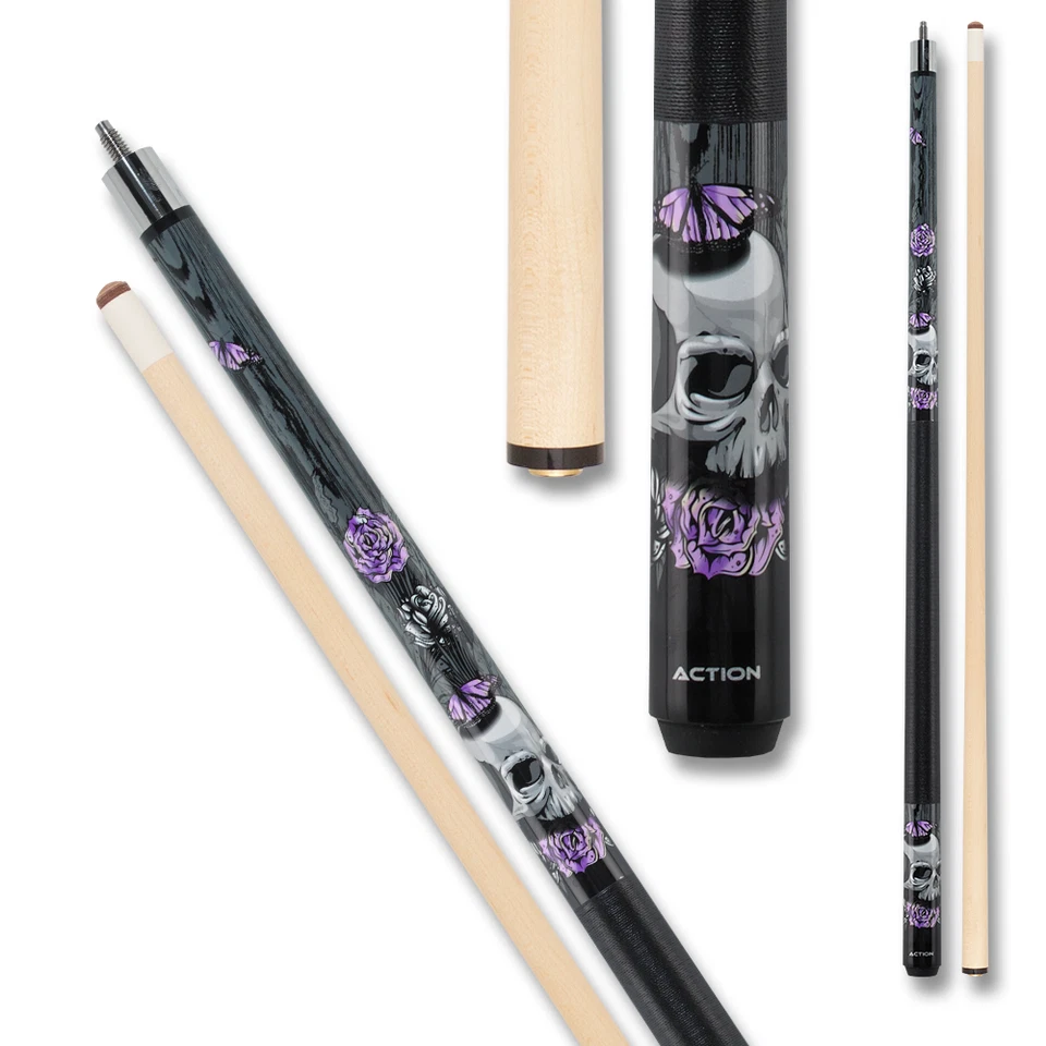 Eight Ball Mafia EBM14 Pool Cue – Skull, Roses & Butterflies Design - Image 3