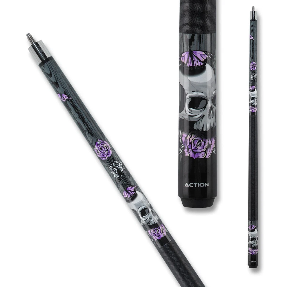 Eight Ball Mafia EBM14 Pool Cue – Skull, Roses & Butterflies Design - Image 4