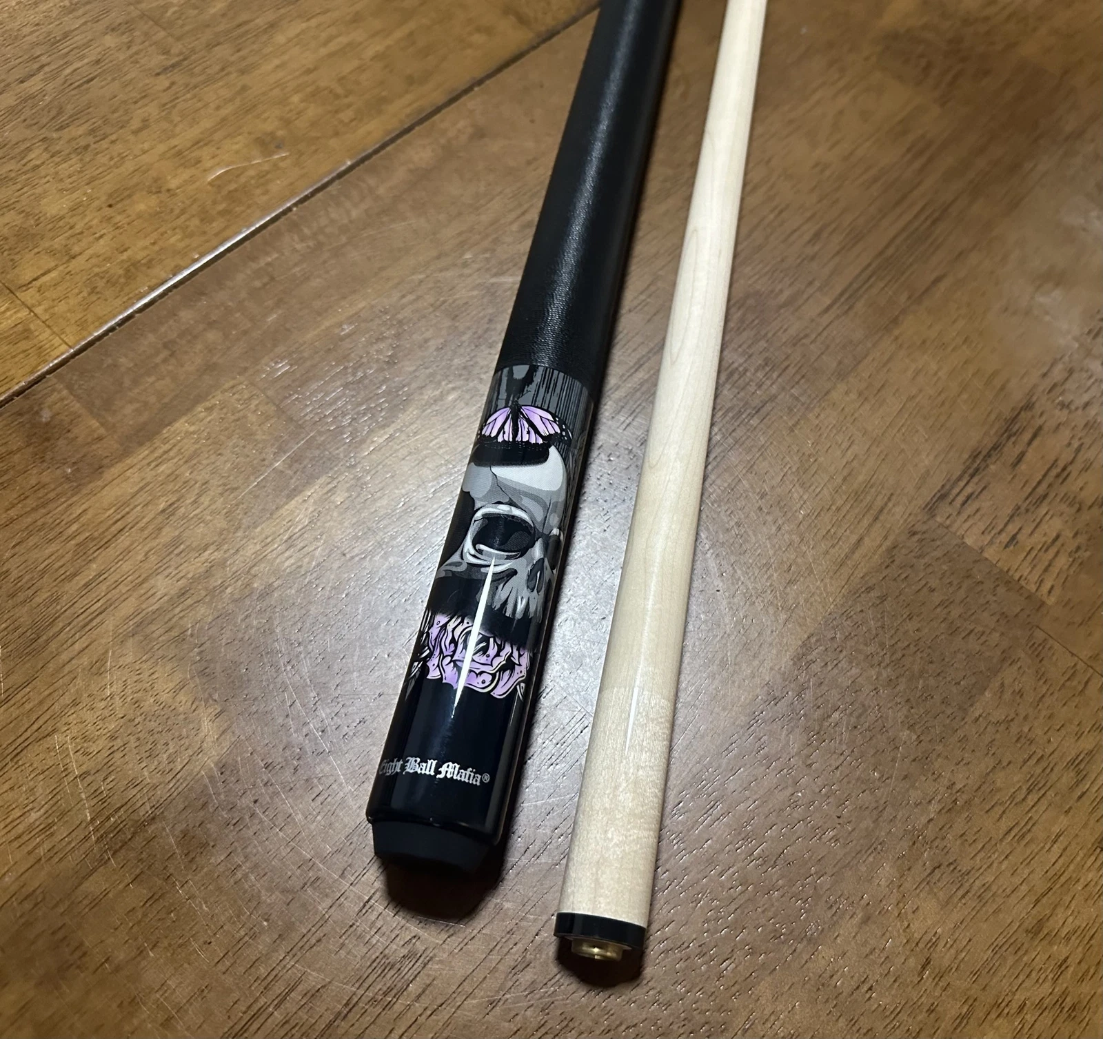 Eight Ball Mafia EBM14 Pool Cue – Skull, Roses & Butterflies Design - Image 15