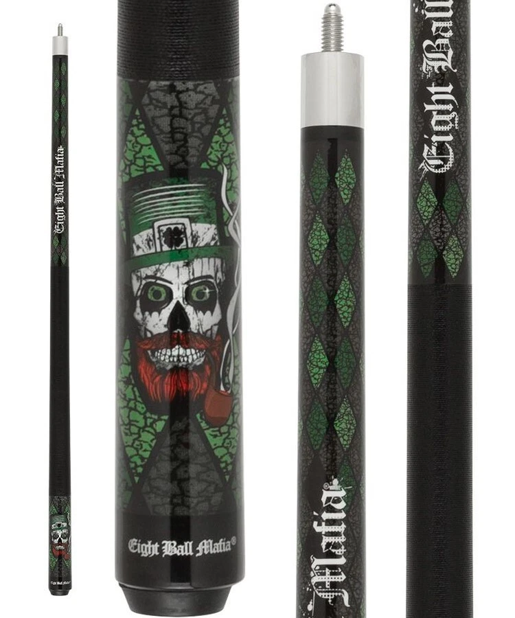 Eight Ball Mafia EBM27 Cue – 13mm Tip, Leprechaun Skull Design - Image 10
