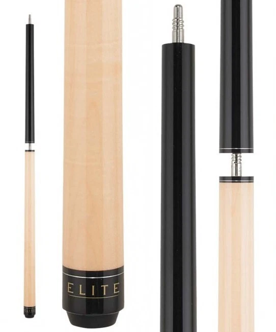 Elite ELBJBK Break / Jump Cue – Black Stain with Maple Points