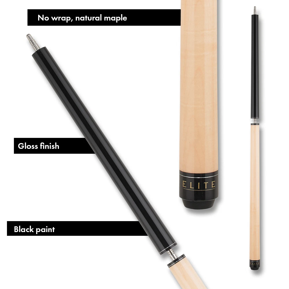 Elite ELBJBK Break / Jump Cue – Black Stain with Maple Points - Image 7