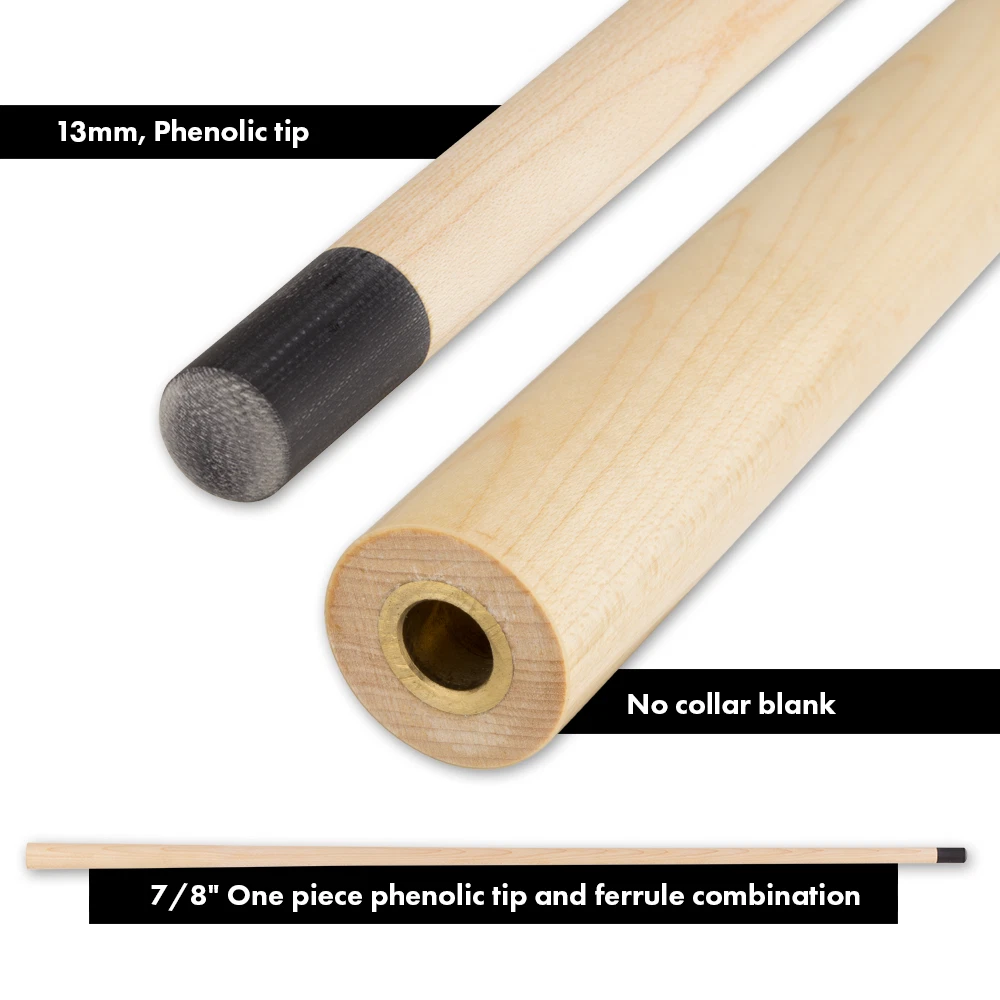 Elite ELBJBK Break / Jump Cue – Black Stain with Maple Points - Image 8