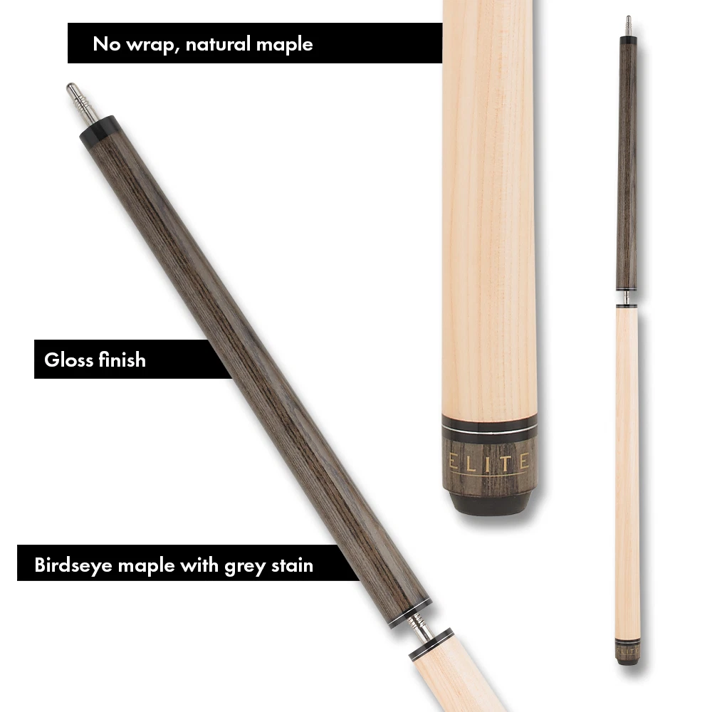 Elite ELBJGY Break / Jump Cue – Grey Stain Birdseye Maple Design - Image 8