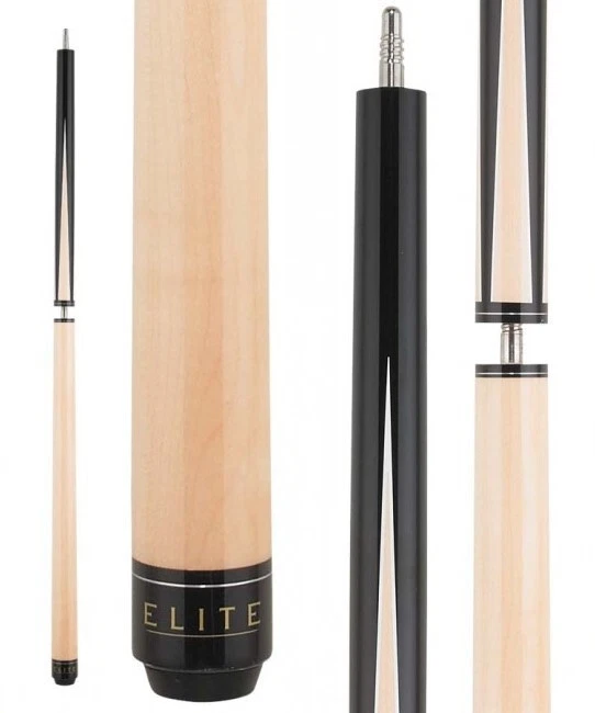 Elite ELBJPBK Break / Jump Cue – Black Stain with Maple Points