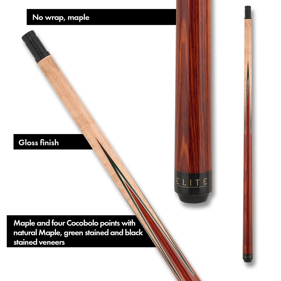 Elite EP34 Pool Cue – Birdseye Maple with Cocobolo Points - Image 8