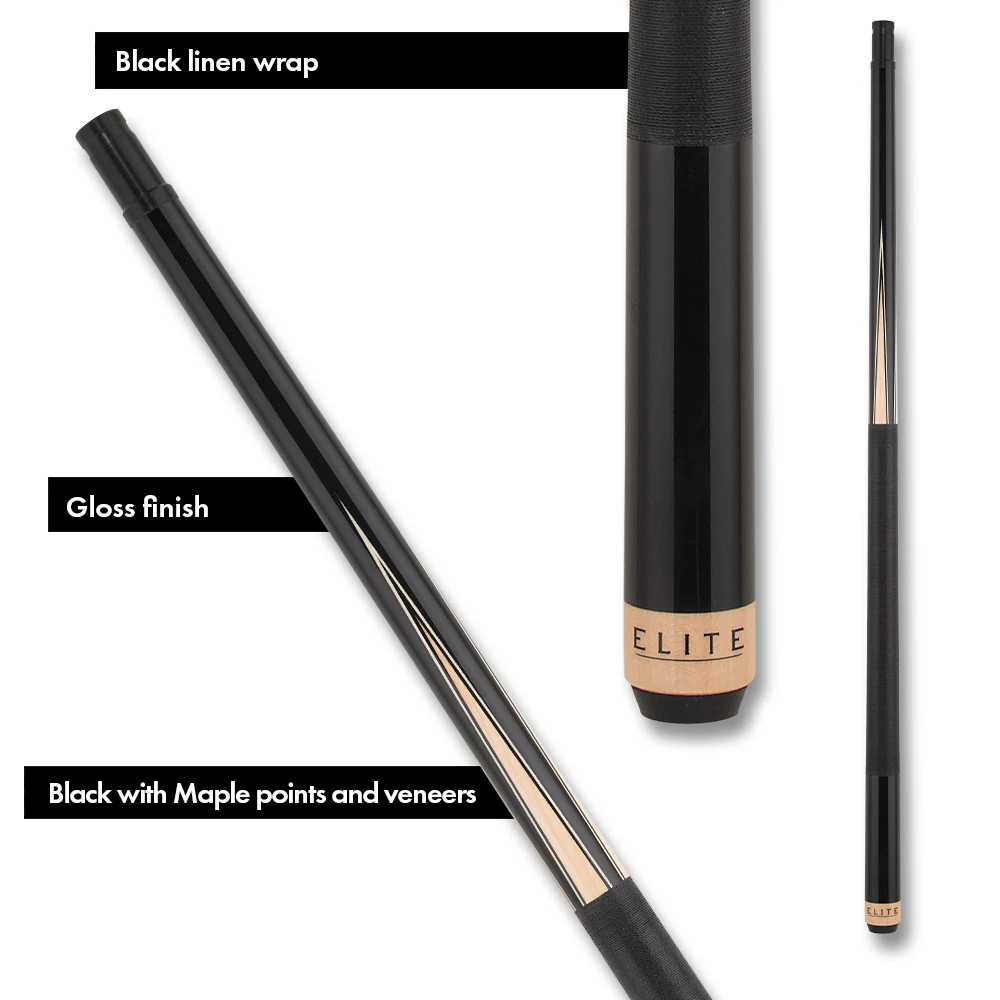 Elite EP36 Pool Cue Black with Maple Birdseye Points - Image 9