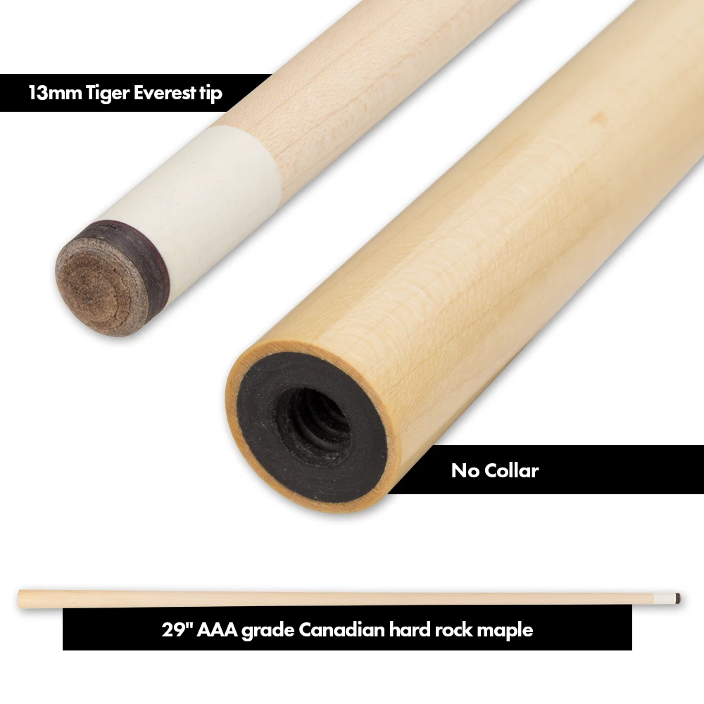 Elite EP49 Pool Cue Zebrawood Forearm with Black Stain Strip Design - Image 8