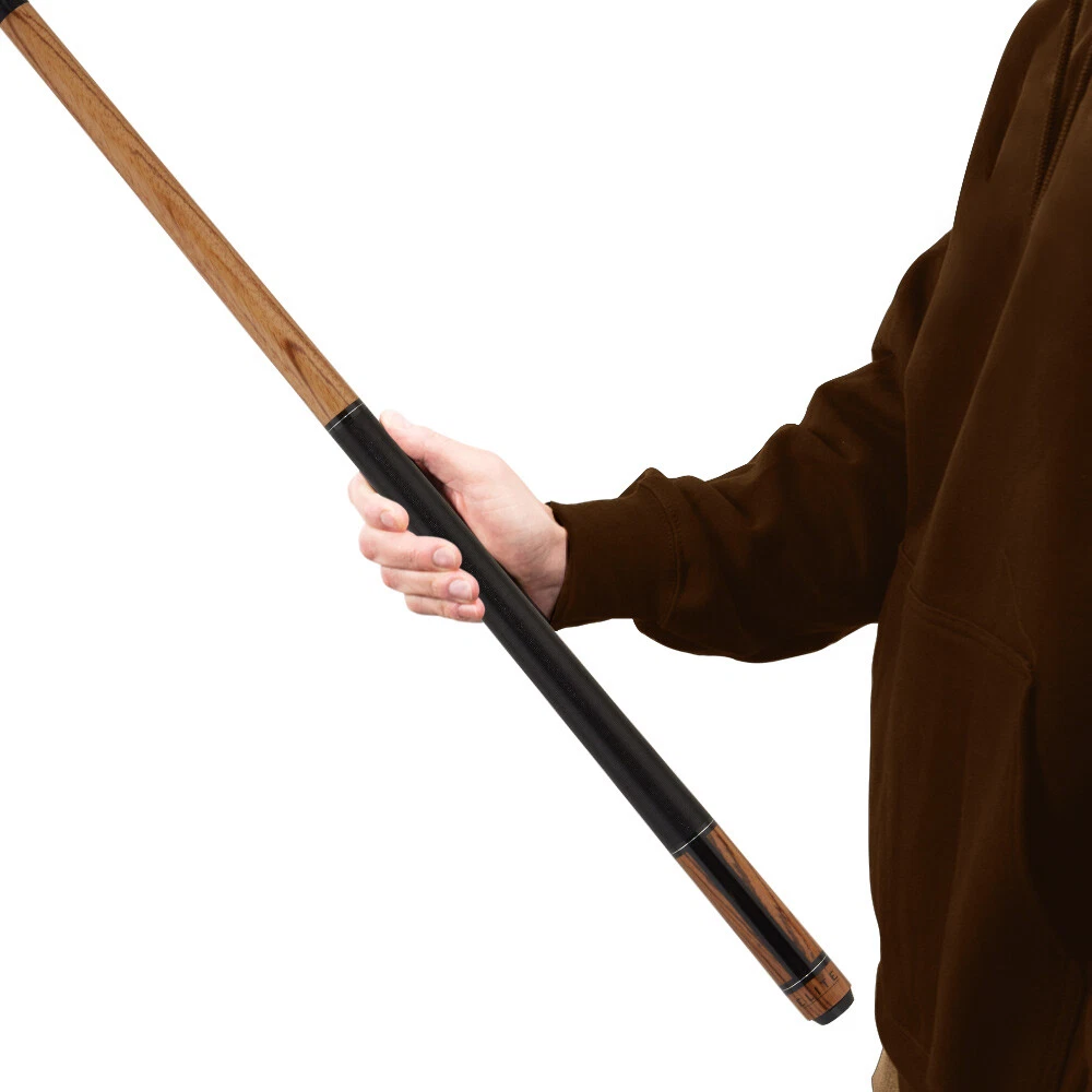 Elite EP49 Pool Cue Zebrawood Forearm with Black Stain Strip Design - Image 9