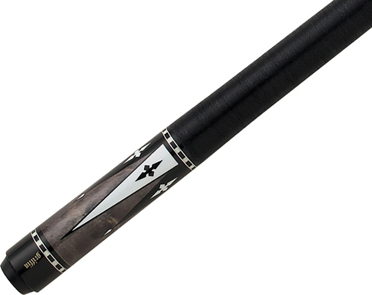 Griffin GR24 Pool Cue – Dark Gray with Ebony & Ivory Overlay Points - Image 4