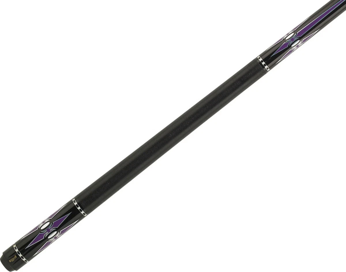 Griffin GR48 Pool Cue Black with Purple & Silver Reflective Points - Image 7
