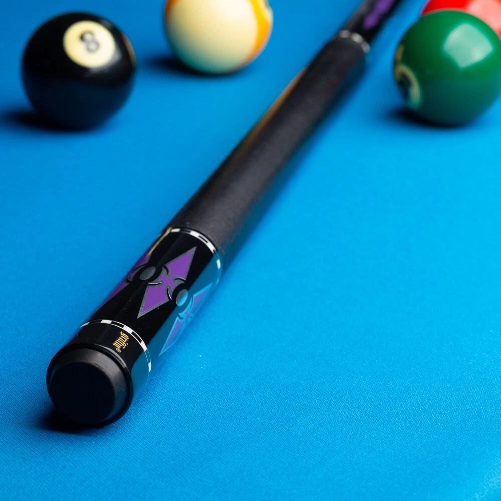 Griffin GR48 Pool Cue Black with Purple & Silver Reflective Points - Image 14