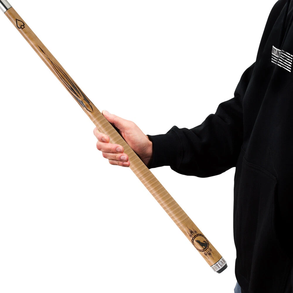 Outlaw OL13 “Howling Wolf” Pool Cue Leather Wrap Maple Shaft - Image 8