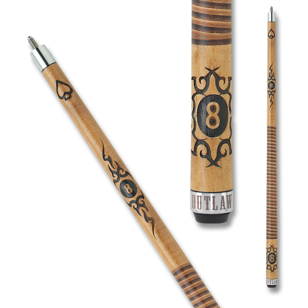 Outlaw OL29 Pool Cue – 8-Ball & Tribal Design - Image 7